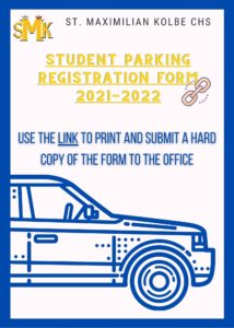 Student Parking Registration Form 2021-2022