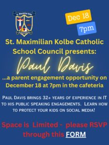 SMK Catholic School Council presents – Paul Davis