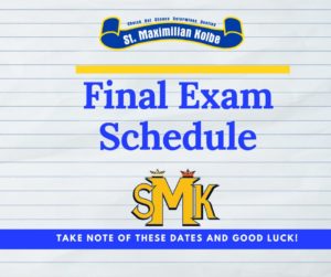 Semester 1 Exam Schedule