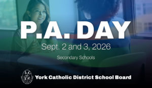 Secondary PA Day Disclosure Sept. 2 & 3, 2026